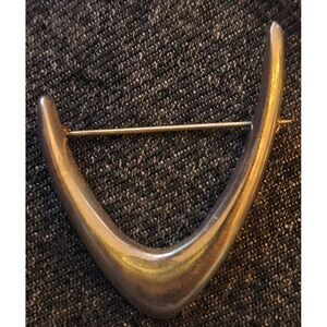 Amazing Jewelry Artist Arne Johansen Sterling Modernist "SWUSH" Brooch